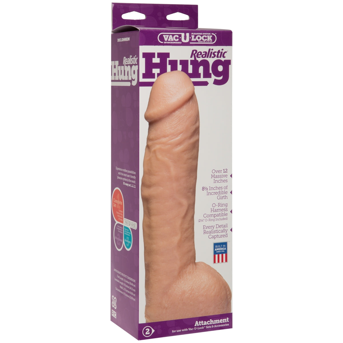 Doc Johnson Realistic Hung Vac U Loc White