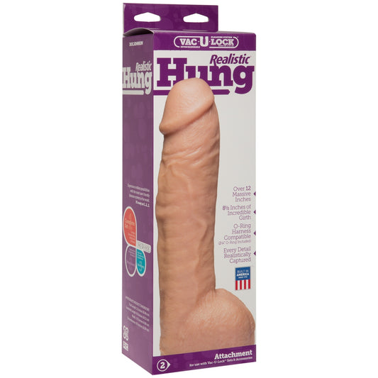 Doc Johnson Realistic Hung Vac U Loc White