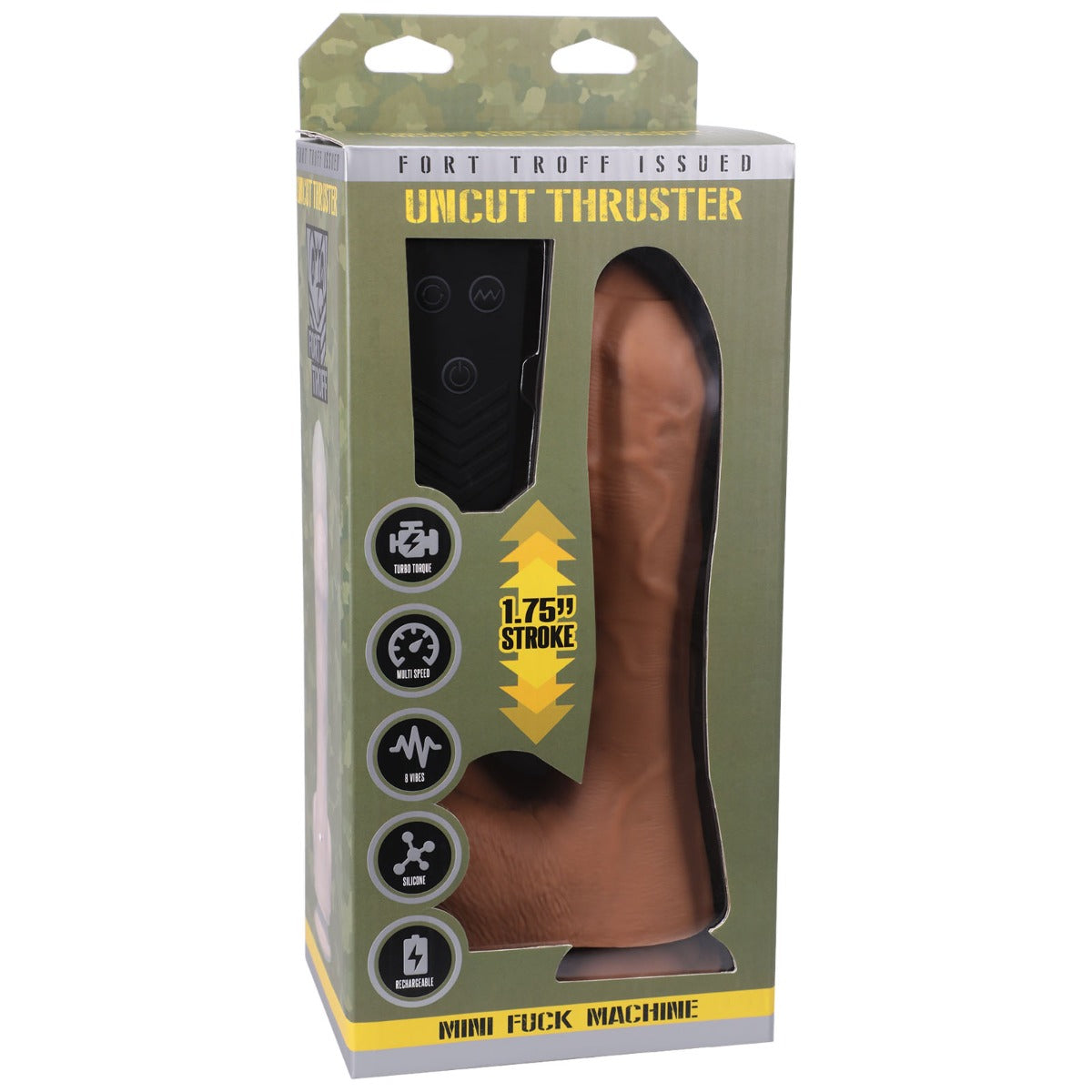 Fort Troff Uncut Thruster Mini Fuck Machine Rechargeable Dildo with Remote (8172311314671)