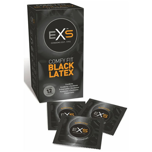 EXS Black Condoms 12pk (8085946302703)