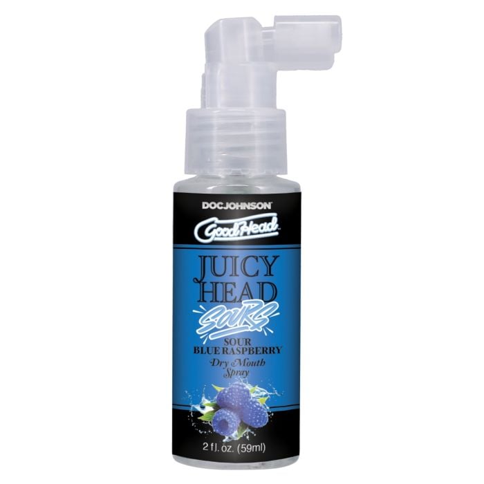 GoodHead Juicy Head Dry Mouth Spray - Sour Blue Raspberry spray bottle