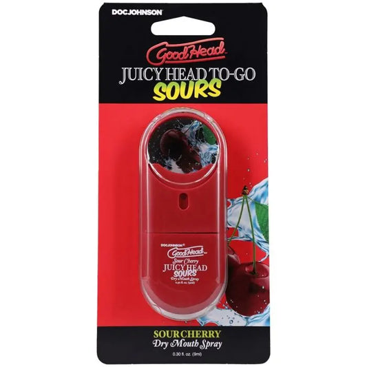 Goodhead Juicy Head Dry Mouth Spray to Go Sour Cherry 0.3 oz front packaging
