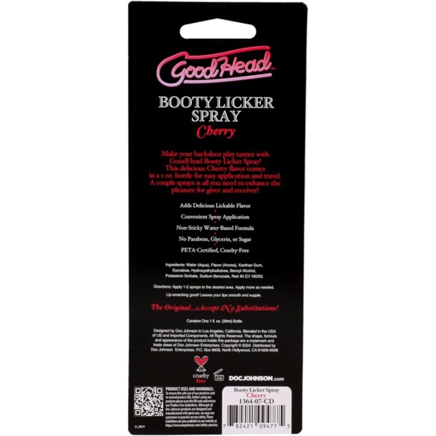 Goodhead Booty Licker Spray Cherry 1oz