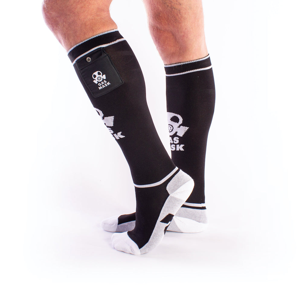 Brutus Gas Mask Socks Black/White