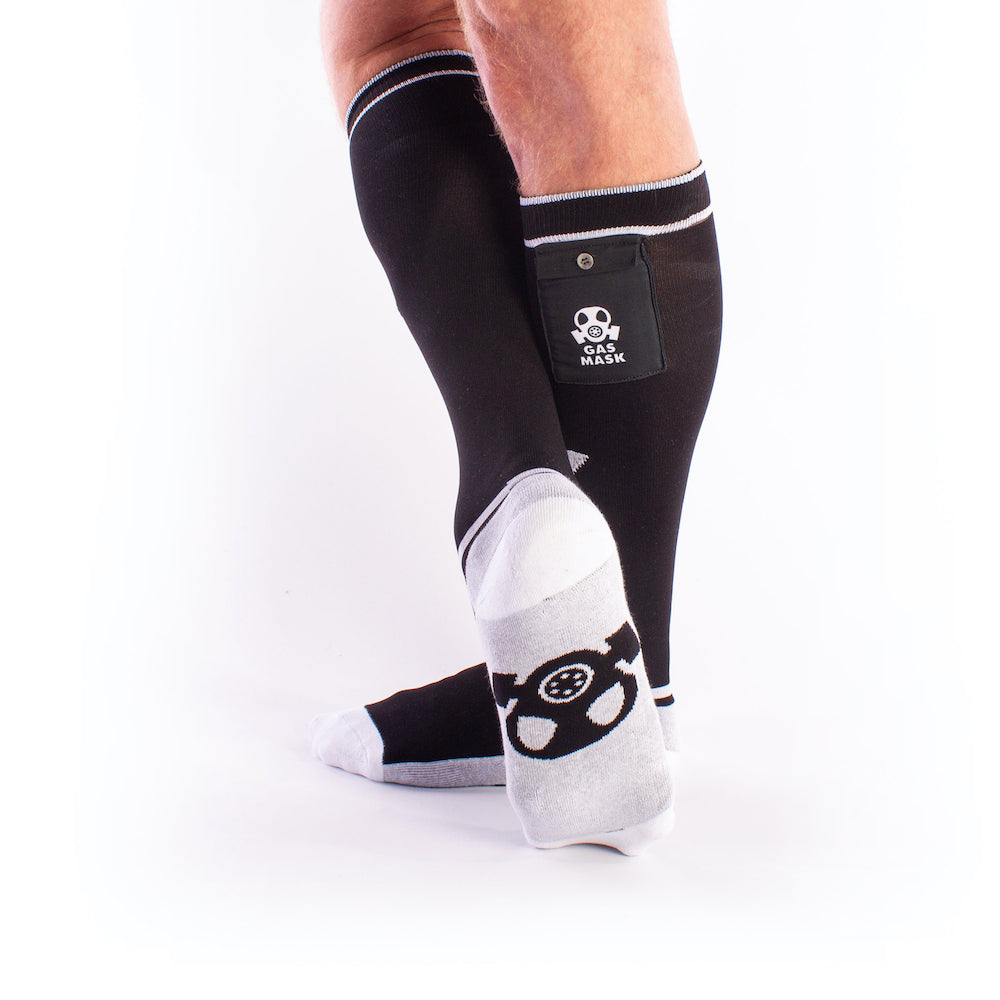 Brutus Gas Mask Socks Black/White