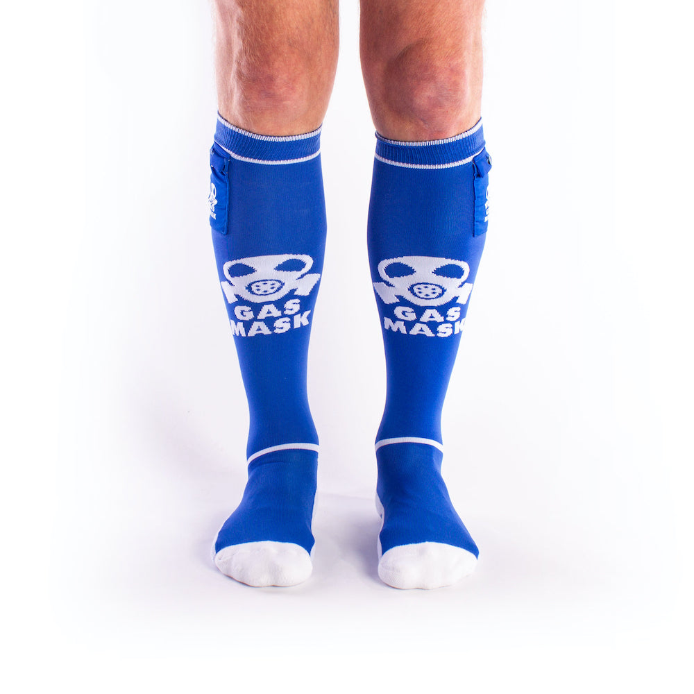 Brutus Gas Mask Socks Blue/White