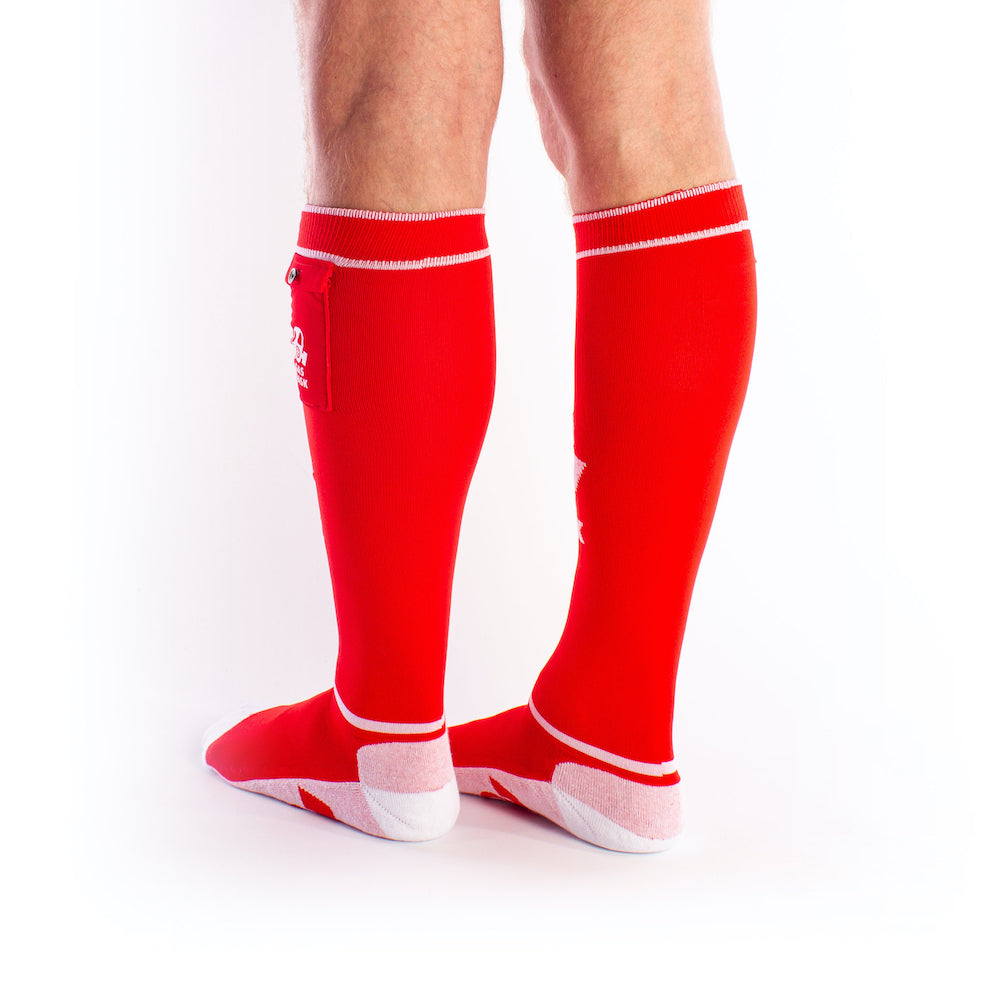 Brutus Gas Mask Socks Red/White