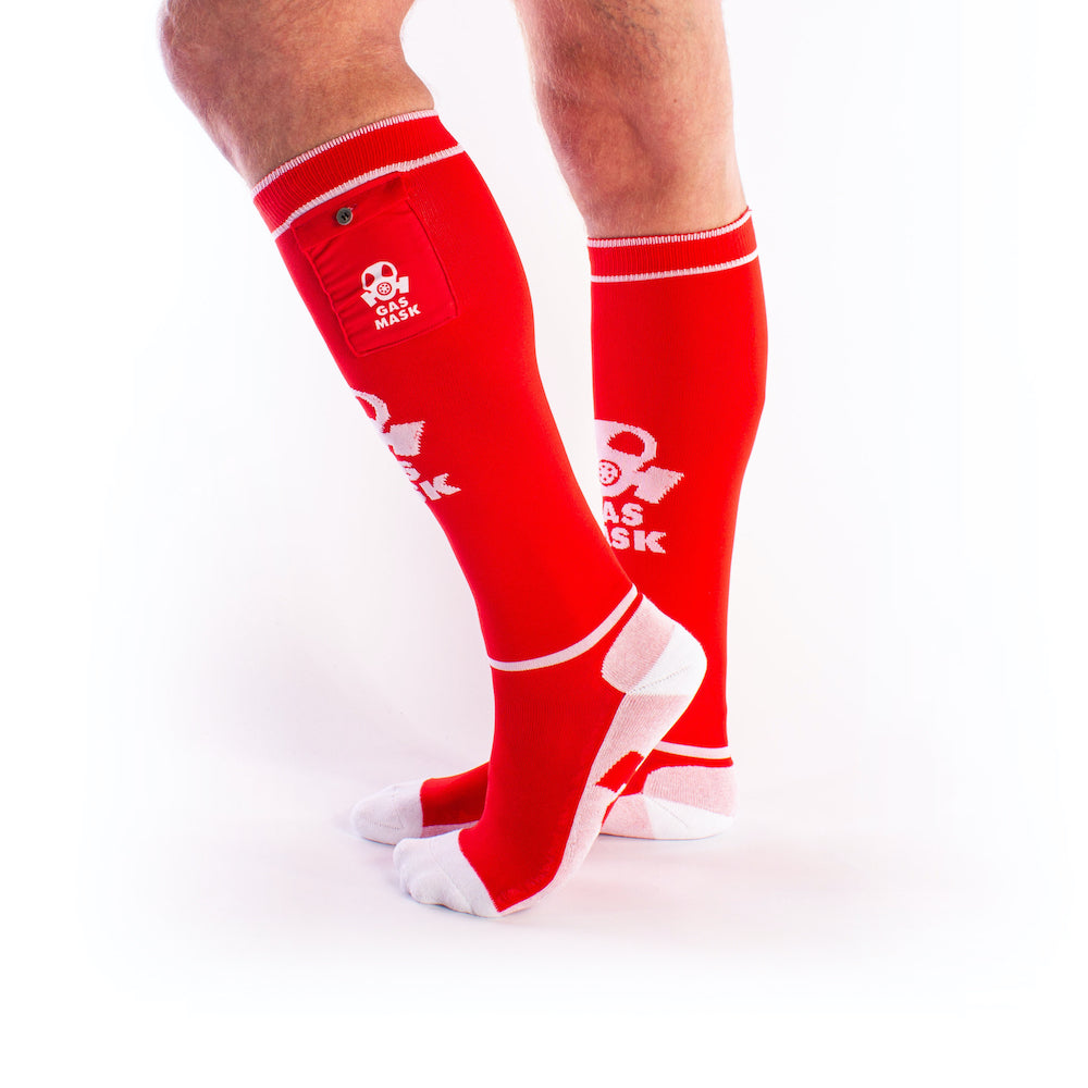 Brutus Gas Mask Socks Red/White