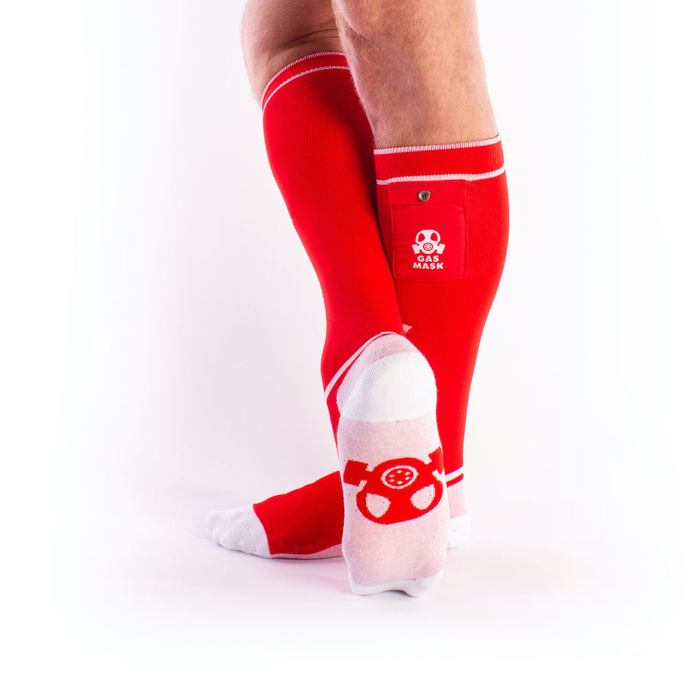 Brutus Gas Mask Socks Red/White