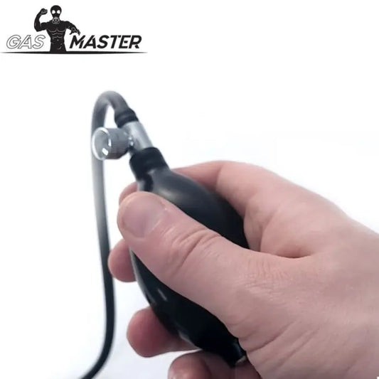 Gasmaster Gas Mask Aroma Pump Hose showing squeeze bul