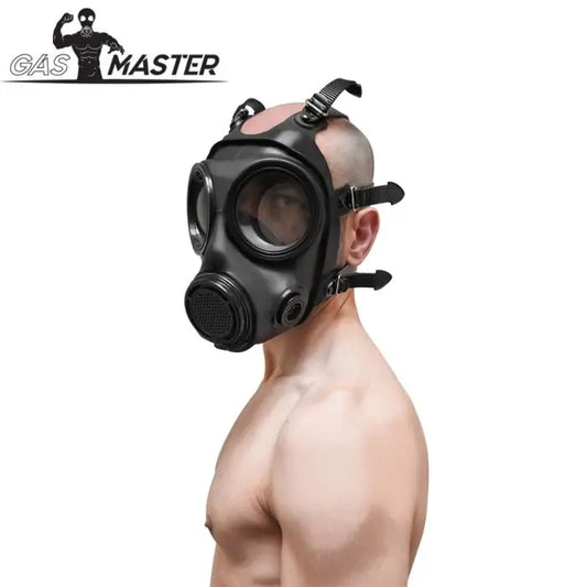 Gasmaster S10.2 Gas Mask left side view on model