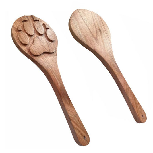 Black Label Wolf Paw Wooden Paddle