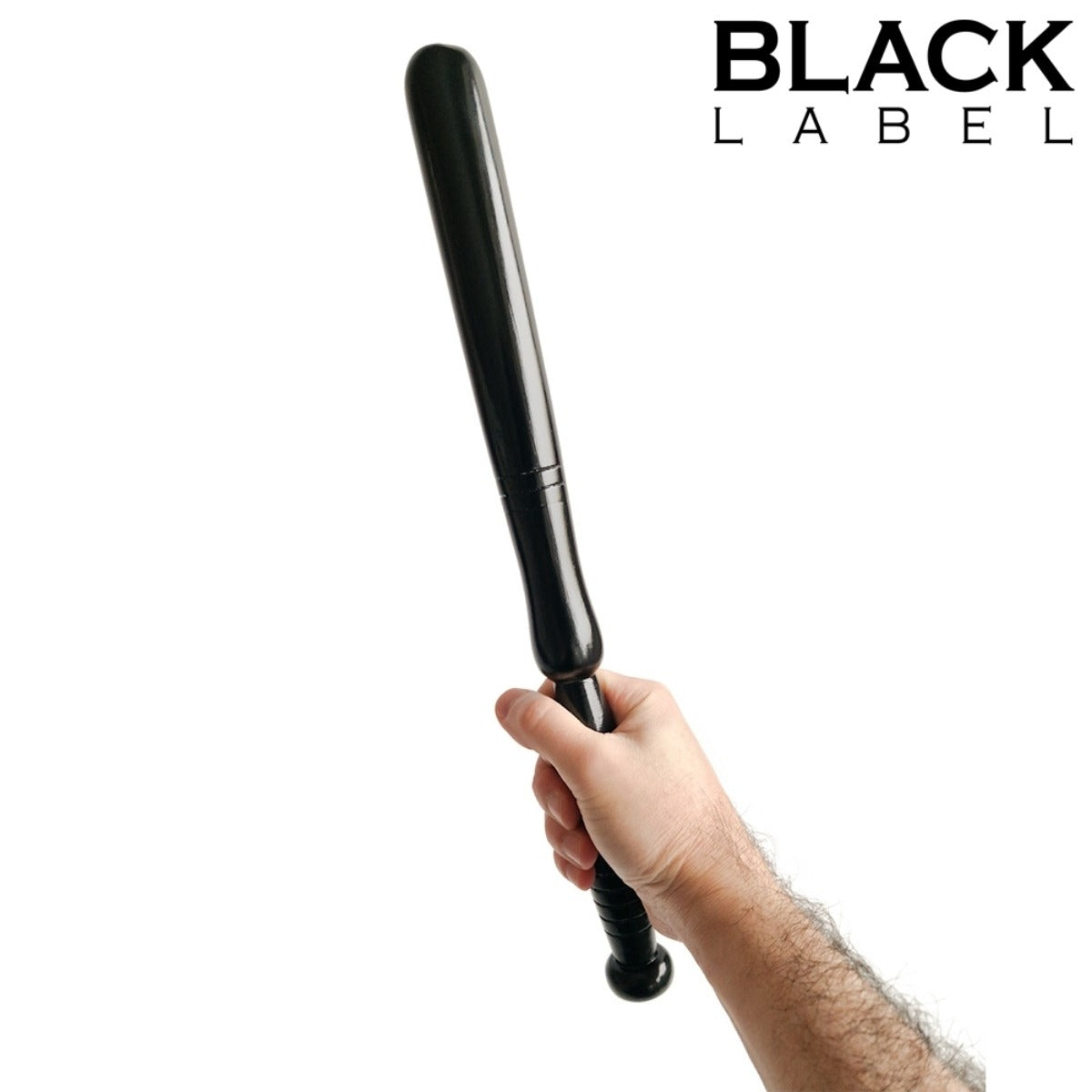 Hand holding Black Label Black Label Wooden Police Truncheon