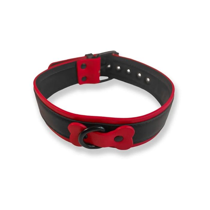 Brutus Vegan Puppy Collar Black Red
