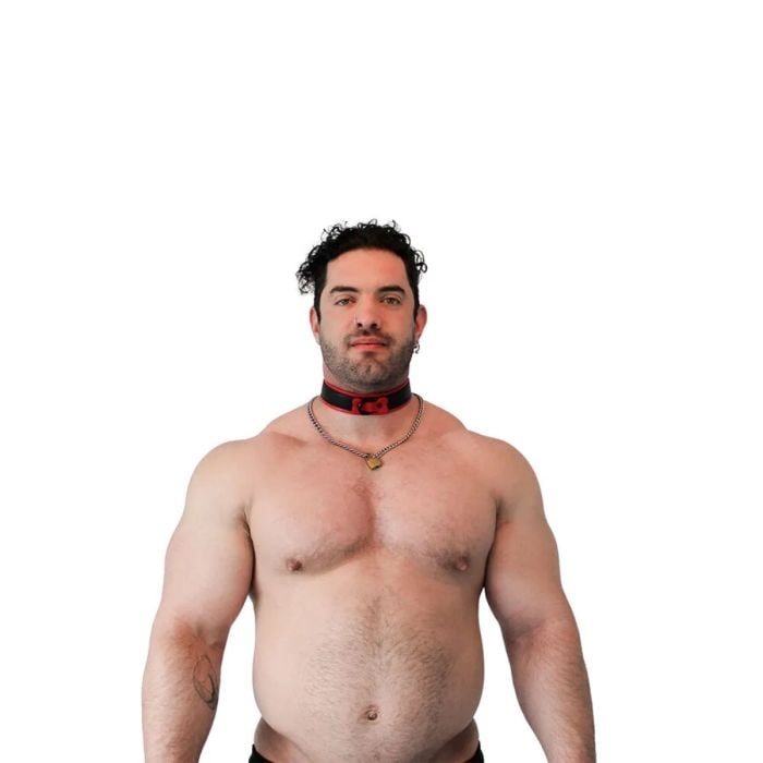 Brutus Vegan Puppy Collar Black Red