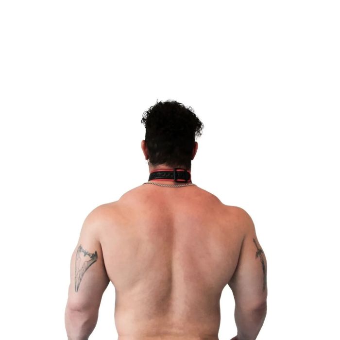 Brutus Vegan Puppy Collar Black Red