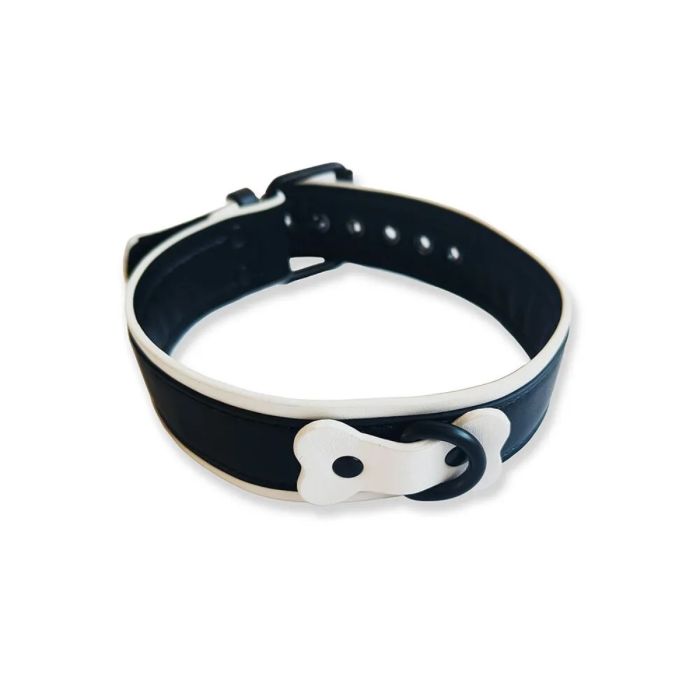 Brutus Vegan Puppy Collar Black White