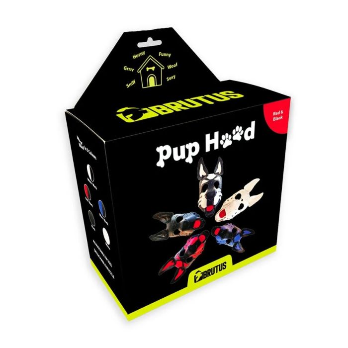 Brutus Vegan Pup Hood Black/Red