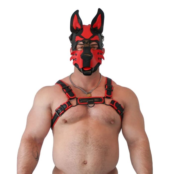 Brutus Vegan Pup Hood Black/Red