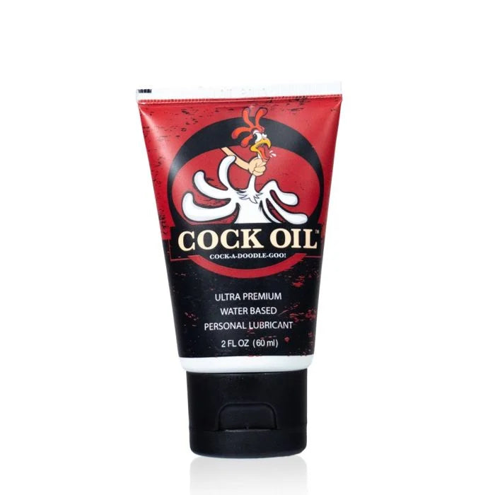 Cock Oil Water Based Tube 2oz Front View of premium lube for intense sessions