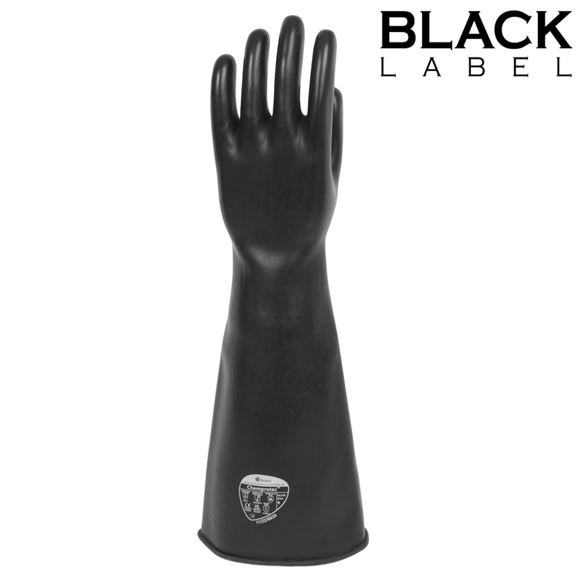 Black Label Black Label Thick Industrial Rubber Gloves Size 9 in 0