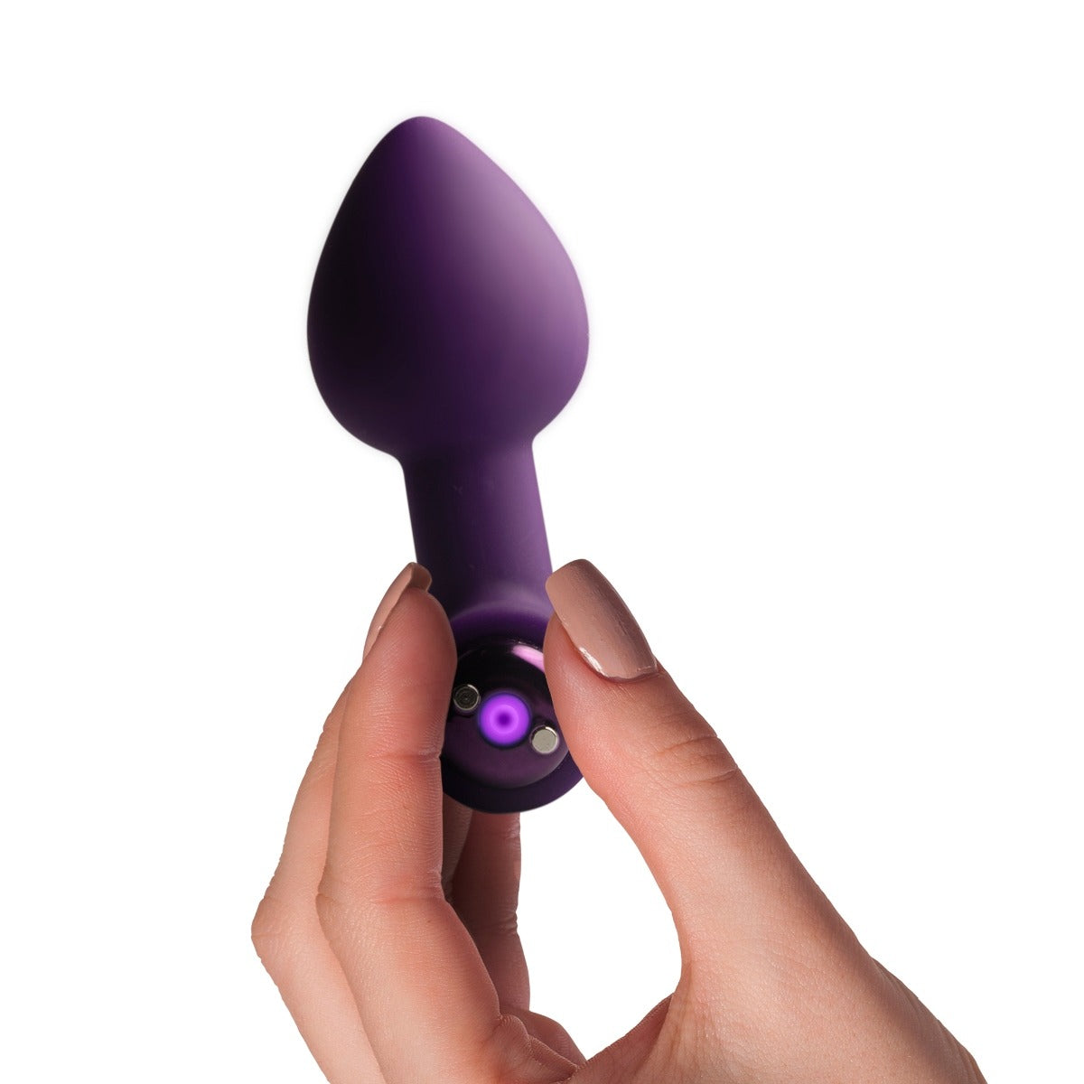 Rocks Off Astryx Rechargeable Plug Purple lifestyle shot held by model