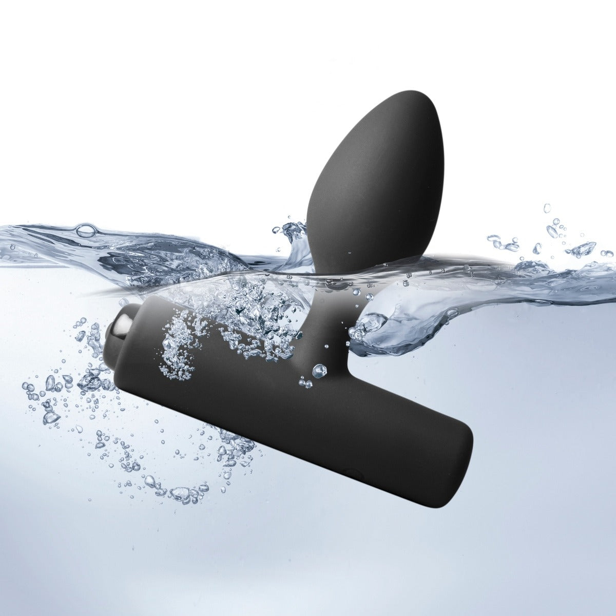 Rocks Off Solaris Rechargeable Plug Black submerged in water