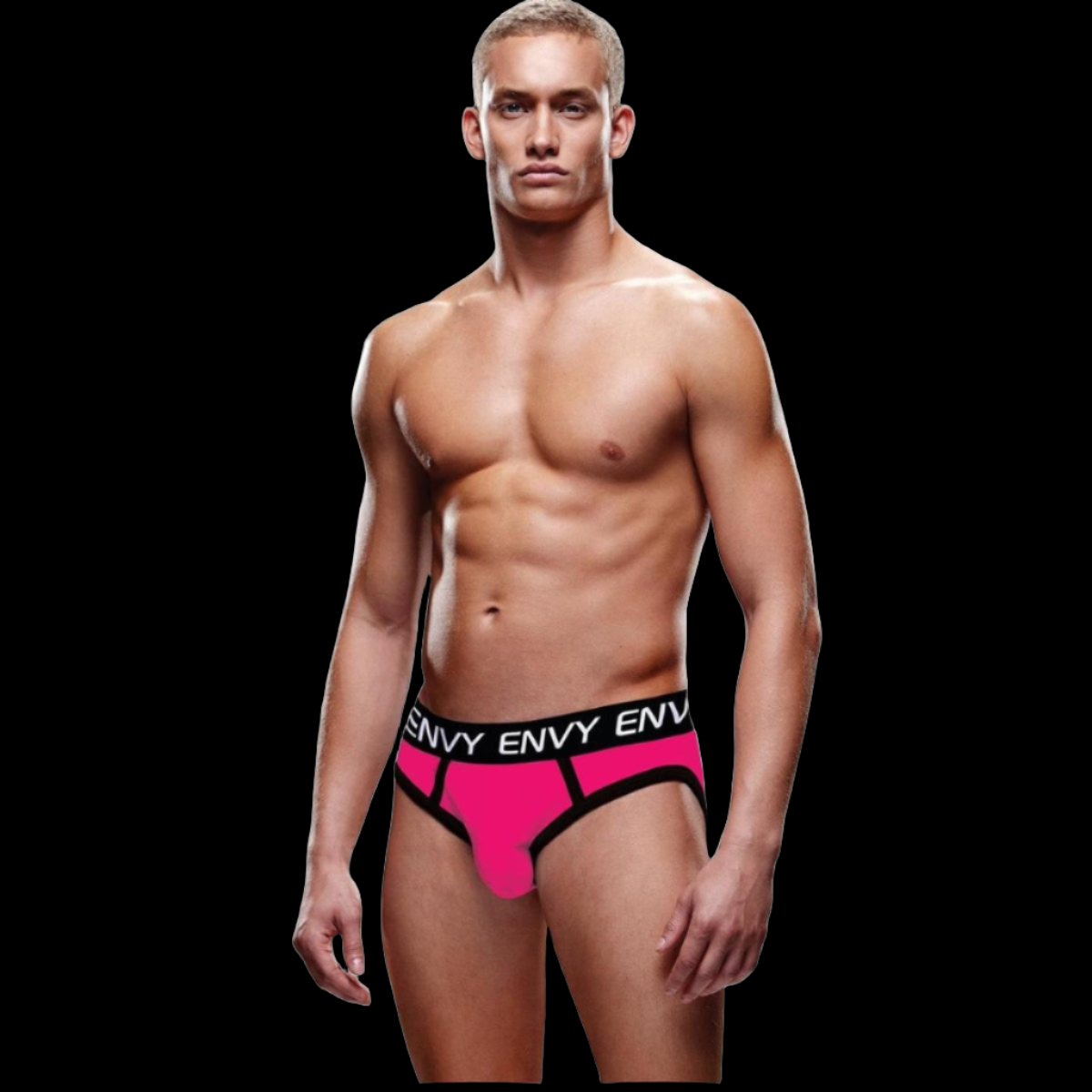 Envy Solid Envy Open Brief Pink Black