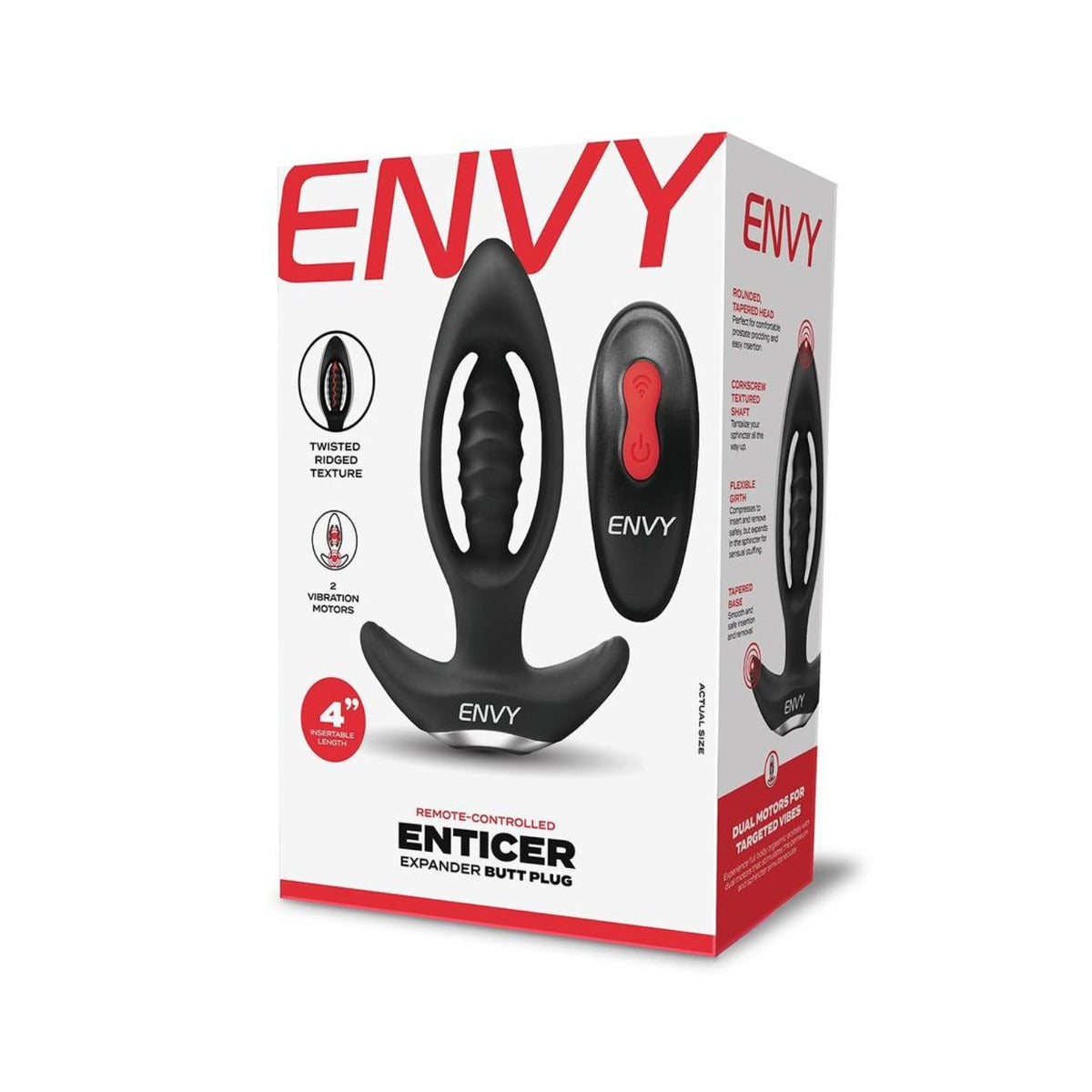 Envy Enticer Remote Vibrating Expander Butt Plug