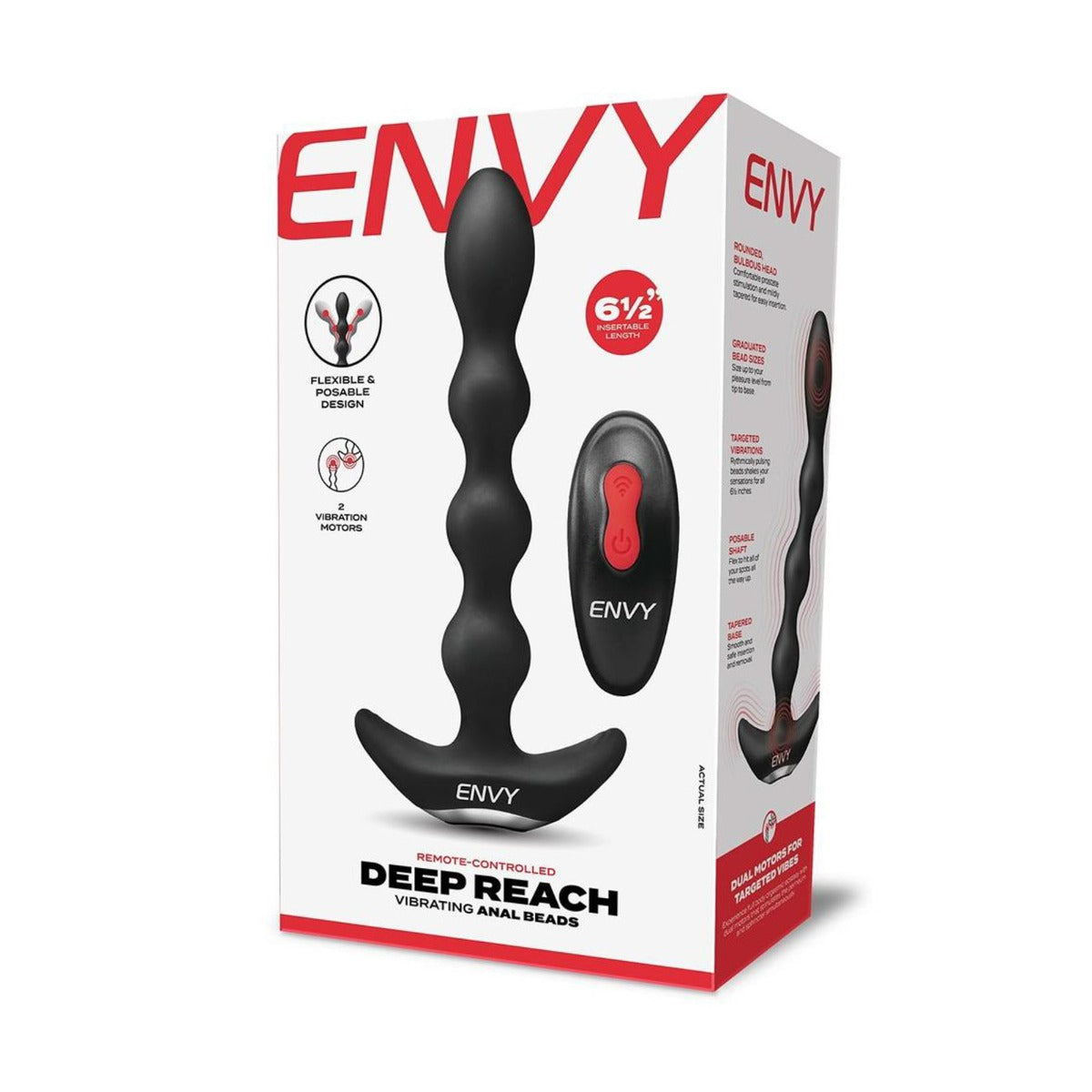 Envy Deep Reach Remote Controlled 4 Bead Vibrating Anal Beads