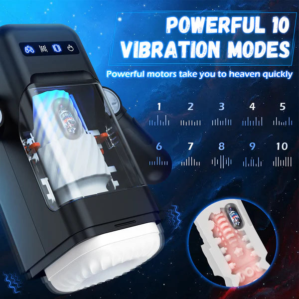 Amovibe Game Cup Automatic Masturbator 10 powerful vibration modes graphic