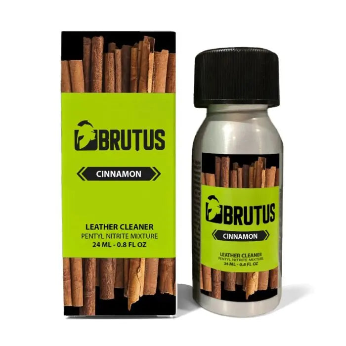 Brutus Cinnamon 24ml extra-strong pentyl nitrite poppers bottle premium formula leather cleaner