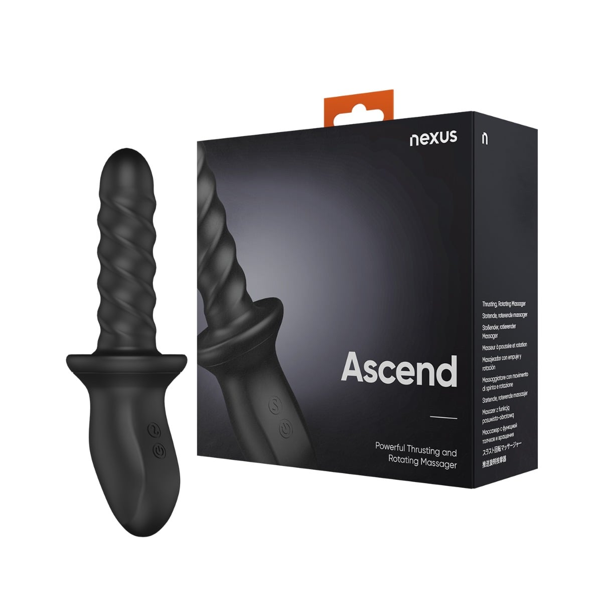 Nexus - Ascend Thrusting  Rotating Massager with packaging