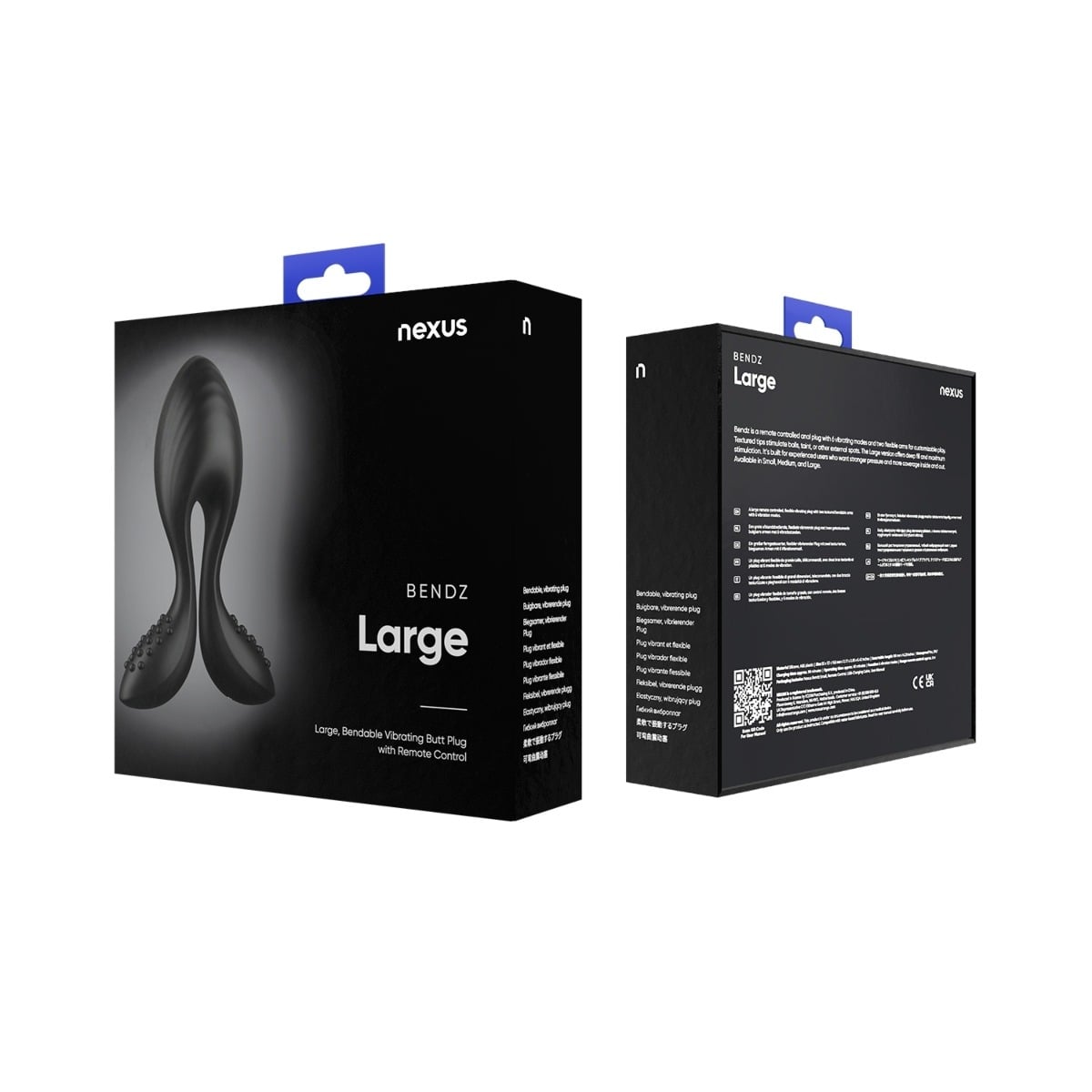 Bendz Bendable Vibrating Plug Large packaging front and back
