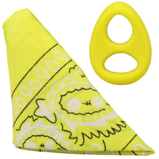 Rock Solid The Code Silicone Cock Ring & Bandana Yellow