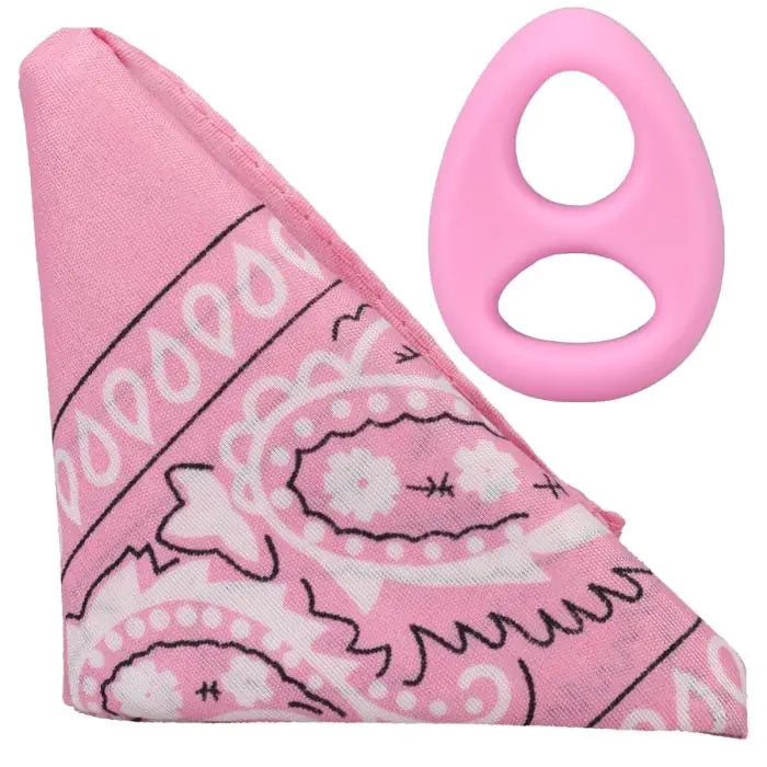 Rock Solid The Code Silicone Cock Ring & Bandana Light Pink