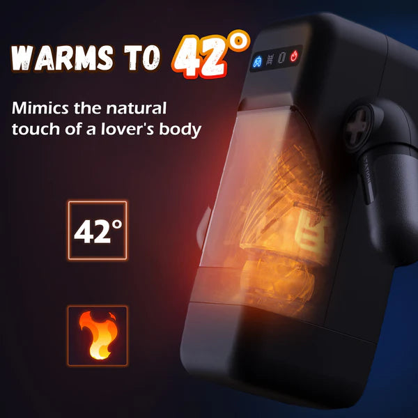Amovibe Game Cup Automatic Masturbator warming to 42 degrees C graphic