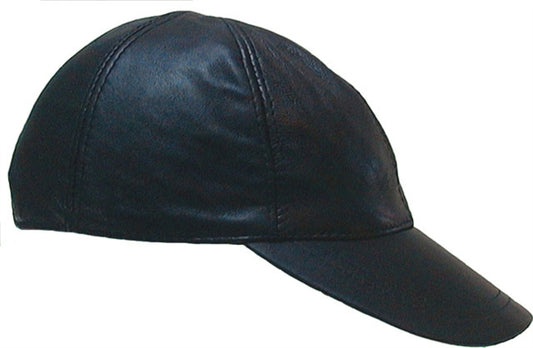 Mister B Leather Baseball Cap Black (8182669443311)