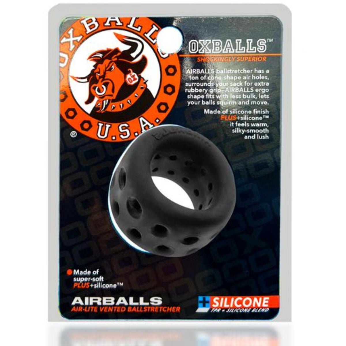 Oxballs Airballs Air-lite Ball Stretcher Black Ice (8132617011439)