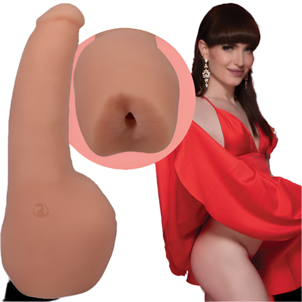 Signature Cocks Ultraskyn Transgirl Natalie Mars Dildo with Penetrable Ass 4.5"