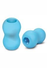 Zolo Mini Double Bubble Squeezable Stroker Blue (8124258779375)