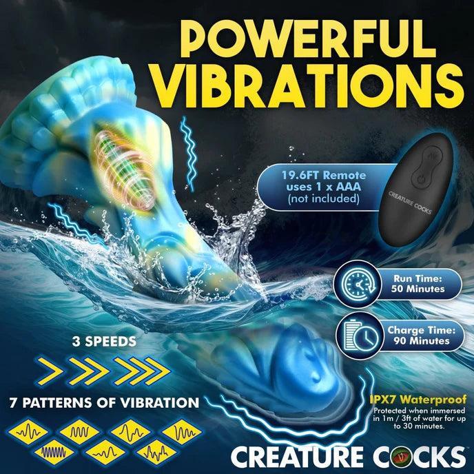 Creature Cocks Sea Stallion Vibrating Silicone Dildo with Remote