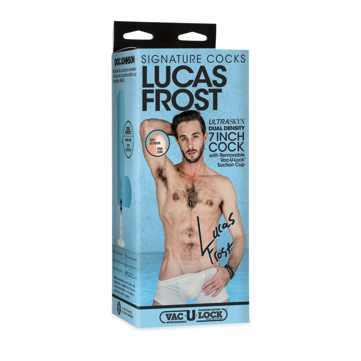 Signature Cocks Lucas Frost Ultraskyn 7 inch Dildo with Removable Vac-U-Lock Suction Cup