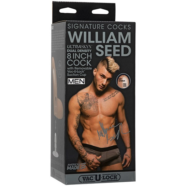 Signature Cocks William Seed Cock UltraSkyn 8 inch Dildo with Removable Vac-U-Lock Suction Cup (8106660954351)