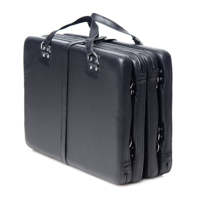 Strict Bondage Board XL folded up with carry handles against a white background