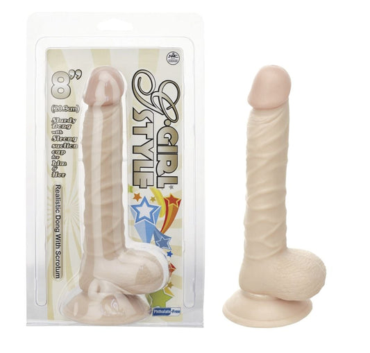 Nanma Realistic Dong With Suction Base Flesh 8in with packaging