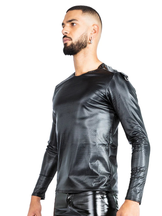 Honour VynX Woven Print Long Sleeve T-shirt