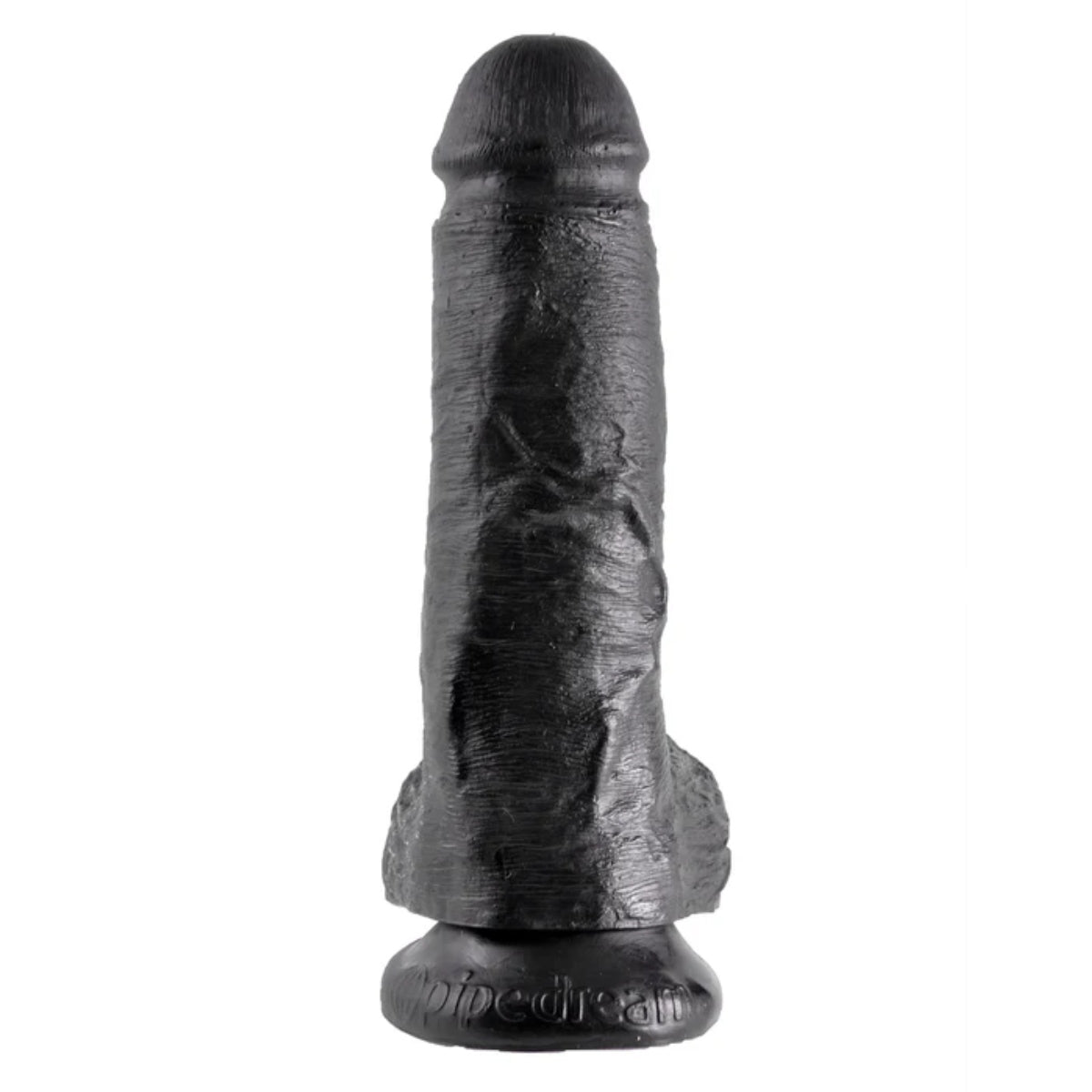 King Cock Dildo With Balls Black 8 Inch