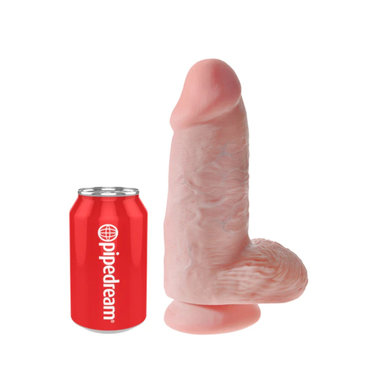 King Cock Chubby Dildo With Balls Pink 9 Inch