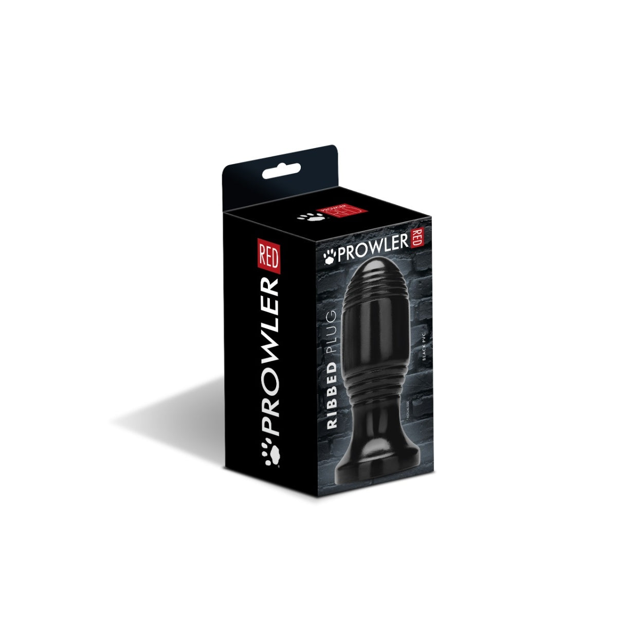 Prowler RED Ribbed Butt Plug Black (8236477382895)